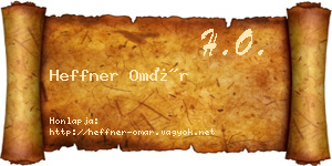 Heffner Omár névjegykártya